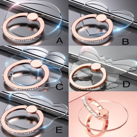 Cell Phone Ring Holder Finger Stand - Rose Gold  x1