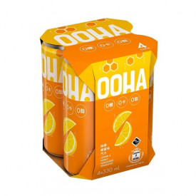 OOHA Sparkling Water Lemon and Honey Flavoured 330ml x 4 cans