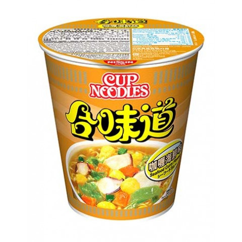 Nissin Cup Noodles Regular Cup Curry Seafood Flavour 75g x 4 pieces