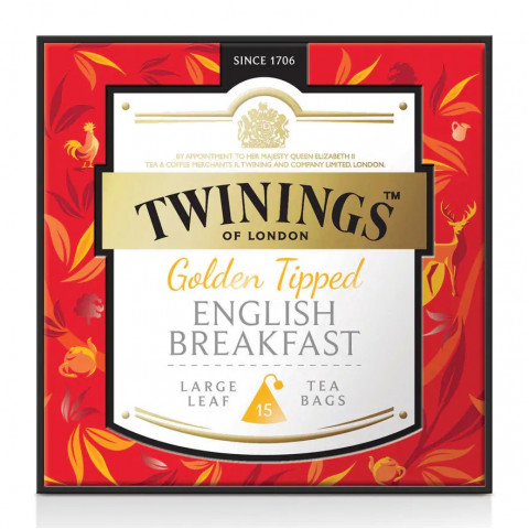 Twinings Large-Leaf Tea Bag Golden Tipped English Breakfast 15 teabags