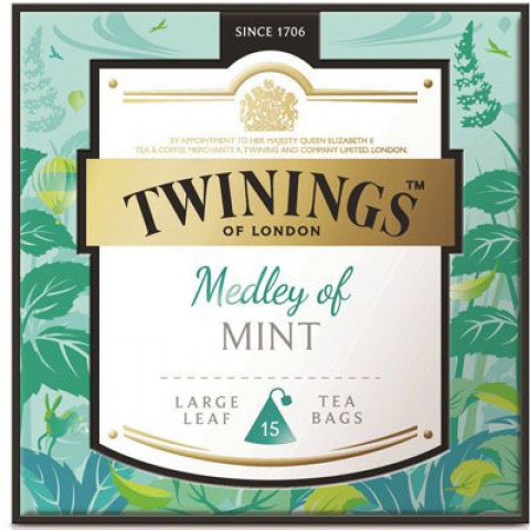 Twinings Large-Leaf Tea Bag Medley of Mint 15 teabags