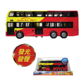 新興玩具 雙層發聲巴士 紅黃香港機場巴士 9.5厘米 x 20.5厘米 x 4.5厘米
