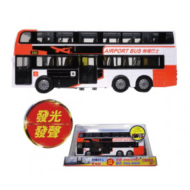 新興玩具 香港の２階建バス（港珠澳） 光る＆音声真似 ９．５ｃｍ 