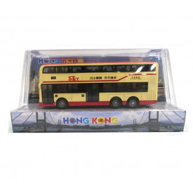 新興玩具 香港雙層巴士 米色 18.5厘米 x 5厘米 x 7.5厘米