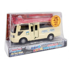 Sun Hing Toys Hong Kong Red Public Minibus with Sound & Bright Flashing Light 16.2cm x 9.5cm x 6.7cm