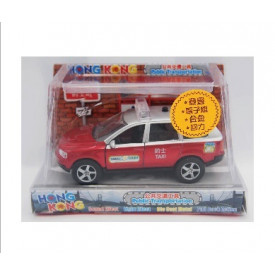 新興玩具　香港タクシー（レッド）　光る＆音声真似　１５ｃｍ × ６ｃｍ × ８．６ｃｍ