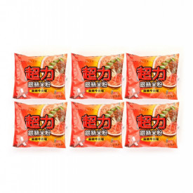 Chewy Instant Rice Vermicelli Spicy Beef Flavour 75g x 6 packs
