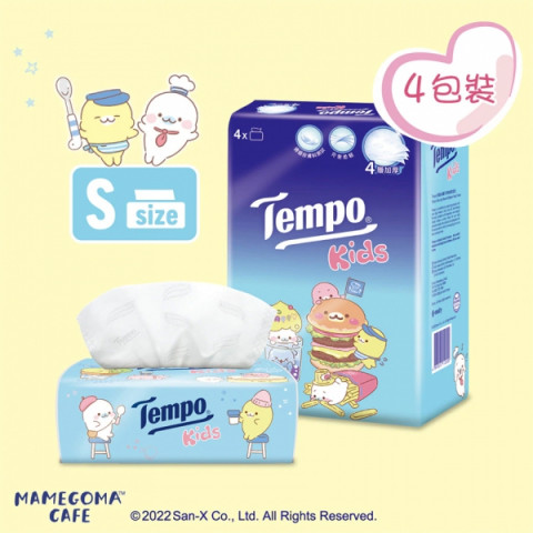 Tempo Facial Tissue Kid Soft Pack 4 ply Neutral 4 packs