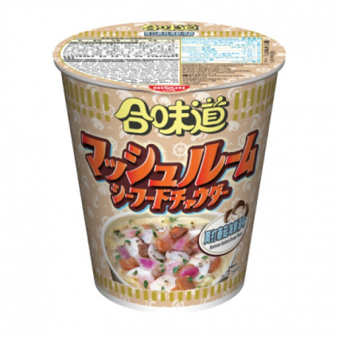 Nissin Cup Noodles Regular Cup Mushroom Seafood Chowder Flavour 75g x 4 pieces