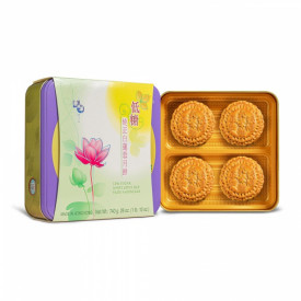 Wing Wah Cake Shop Low Sugar White Lotus Seed Paste Mooncake 4 pieces