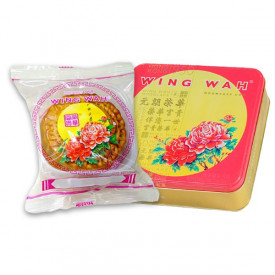 Wing Wah Cake Shop Lotus Seed Paste Mooncake 2 Yolks 1 piece Can Pack