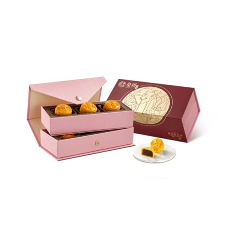 Imperial Patisserie Fancy Series Red Bean Paste Mooncakes with Mandarin Peel 6 pieces